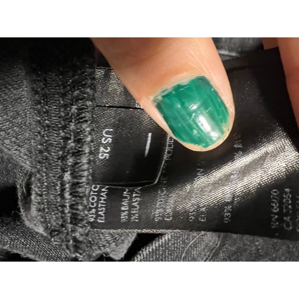 We The Free Denim Mini Skirt 25 Black Front Zip - Picture 5 of 6